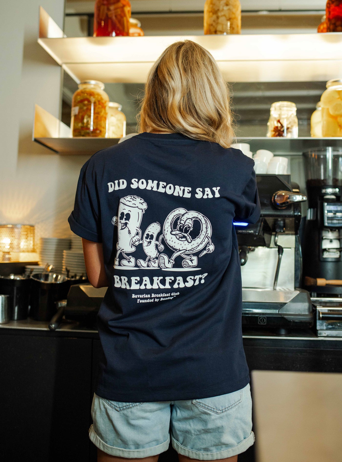 Bavarian Breakfast T-Shirt dunkelblau